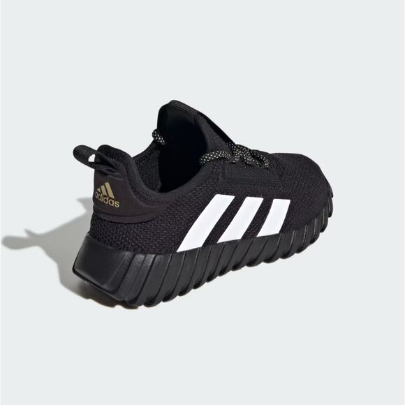 Adidas Kids Unisex Black Gold Metallic Cloud White Kaptir Flow Shoes Size 5.5 - Picture 12 of 13